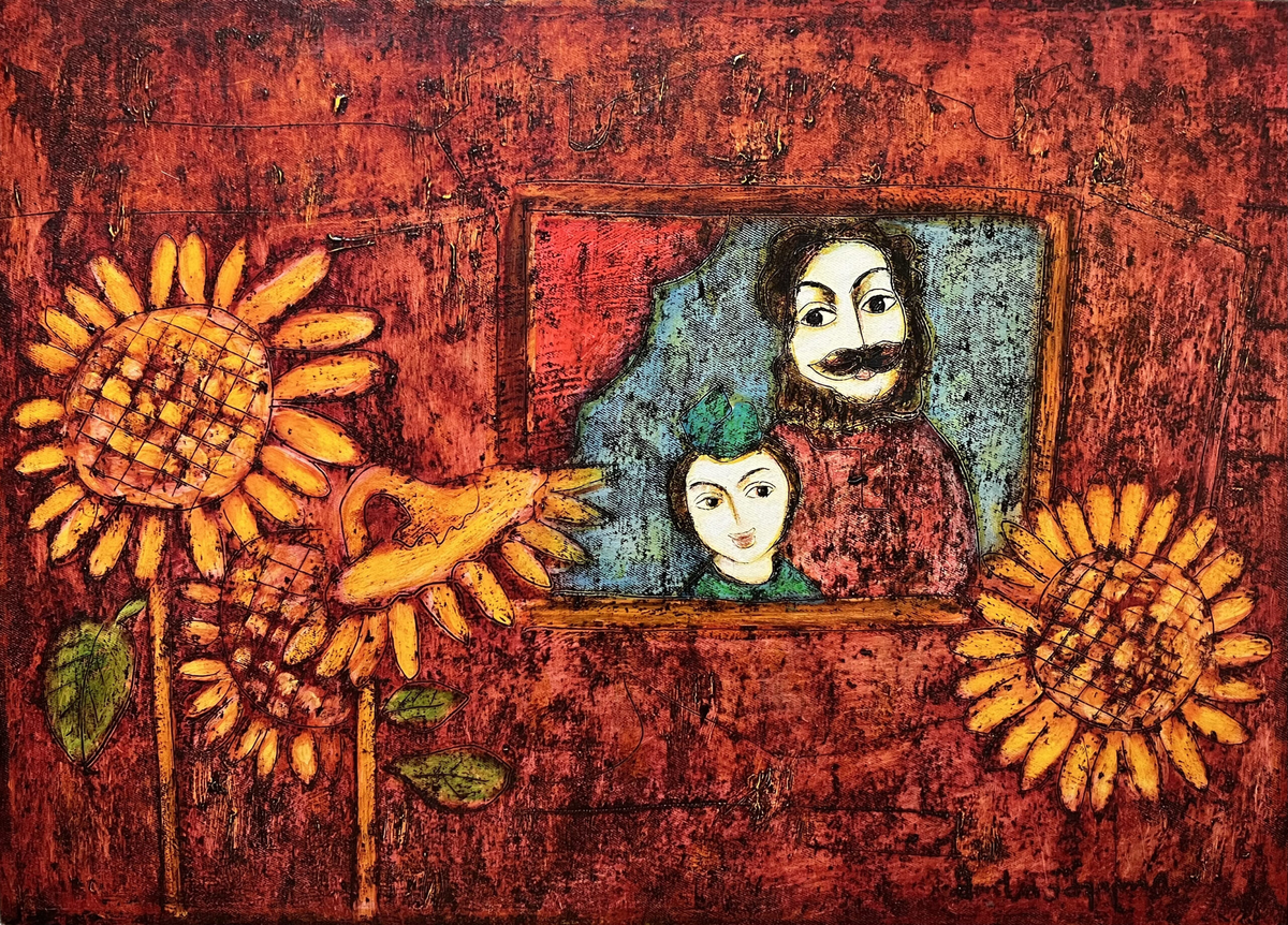 Anna with Sunflowers