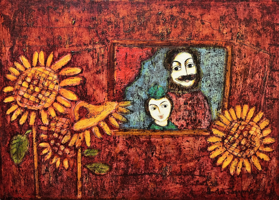 Anna with Sunflowers